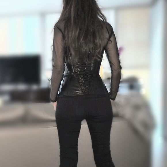 Fleur de Mal Cadolle Leather Corset SZ S - Picture 3 of 8